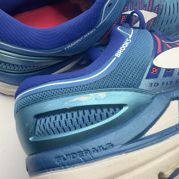 Brooks Transcend 5 Women’s Running Shoes Sz 9 Blue GuideRails Stability Support - Picture 7 of 9